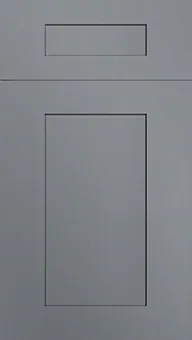 Bayview Grey Shaker door sample showing painted finish over solid birch
