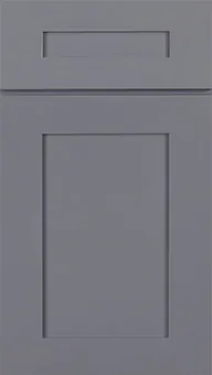 Lancaster Dark Grey Shaker door sample showing painted finish over solid maple