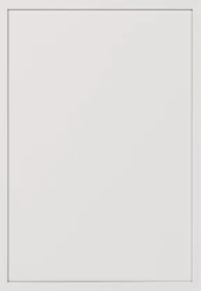 Slim White Shaker cabinet door sample, full overlay slim shaker profile
